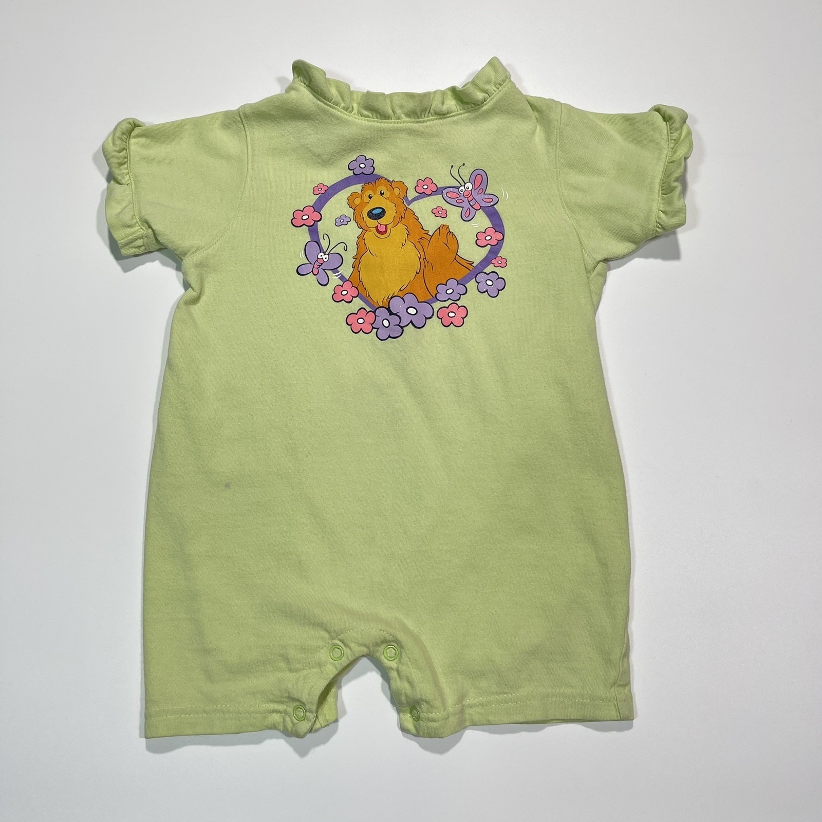 Vintage Bear In The Big Blue House Green Romper Size 24 Months